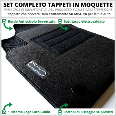 Tappeti Tappetini Su Misura Set Completo Alfa Romeo Brera (05 Fino A 10)