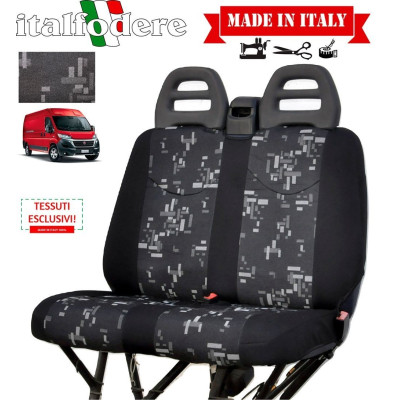 Coprisedili Adattabili Fiat Ducato 3 Posti Fodere Foderine Solo Anteriori Colore 33
