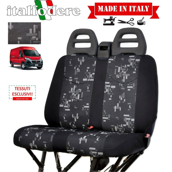 Fiat Ducato 3 Seater Adaptable Seat Covers Covers Front Only Color 33