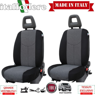 Coppia Coprisedili Specifici Fiat Talento Fodere Foderine Solo Anteriori Colore 37