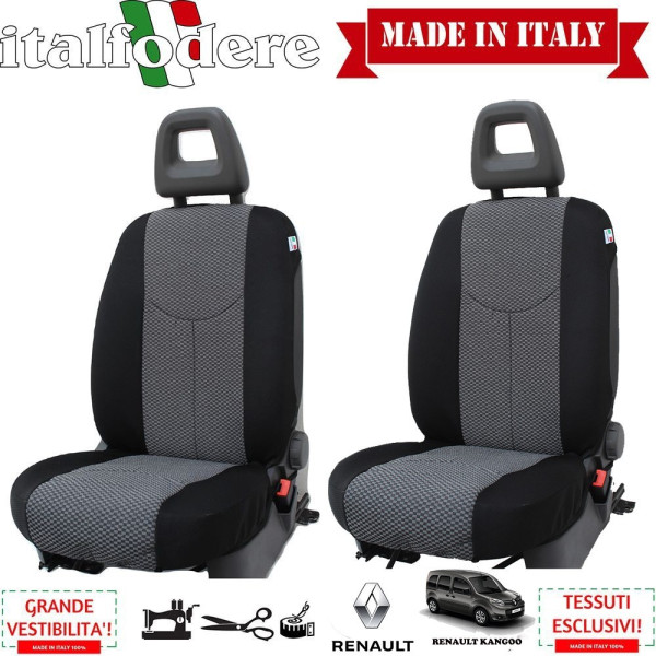 Coppia Coprisedili Specifici Renault Kangoo Fodere Foderine Solo Anteriori Colore 37