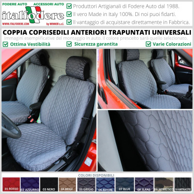 Coprisedili Auto Anteriori In Pelle PU – Antiscivolo, Impermeabili, Con Tasca Portaoggetti E Organizer Incluso (Caffè, 2 Pezzi)