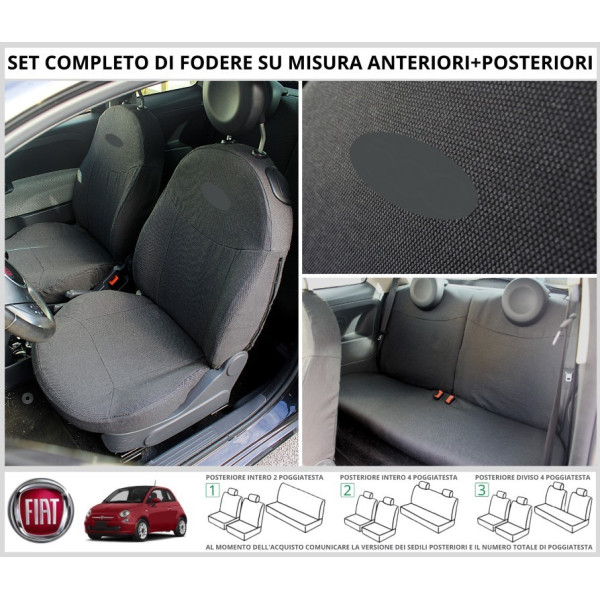UK Custom Covers Coprisedili Anteriori Impermeabili Per Mitsubishi L200 (2006-2015) - Nero