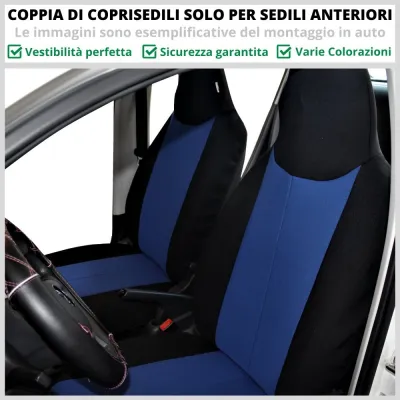 Coppia Coprisedili Specifici Peugeot 108 Fodere Foderine Solo Anteriori Colore 37