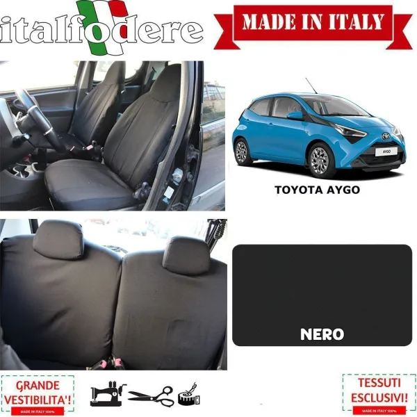 Coprisedili In Pelle Rossa Per Toyota Tacoma 2016-2023 - Set Completo Per Doppia Cabina E Crew - 14 Pezzi Con Poggiatesta E Bracciolo