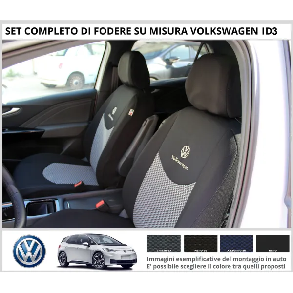 Fodere Coprisedili Su Misura Per Volkswagen ID3 Fodera Foderine Complete Vari Colori